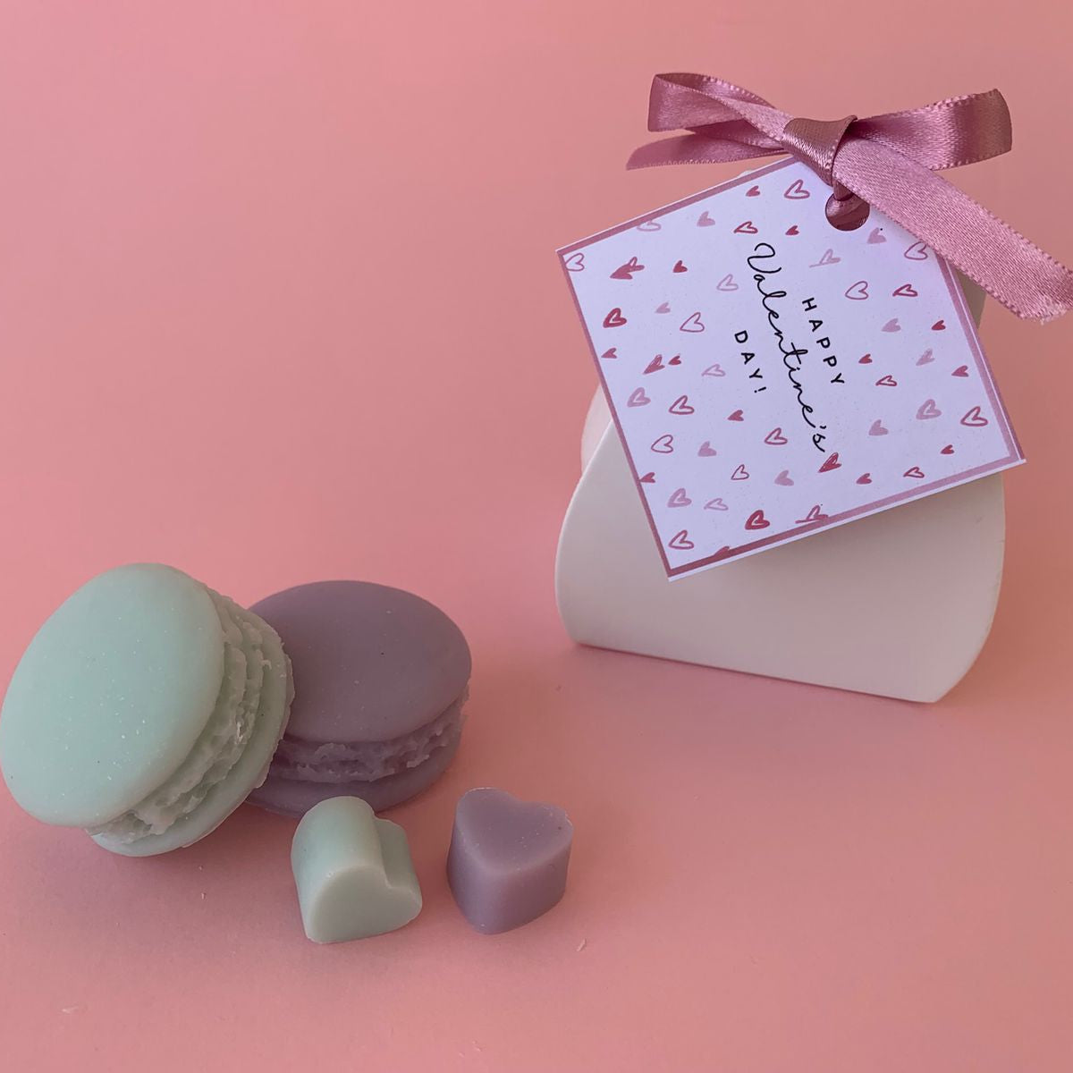 Jabón Recuerdito MINI MACARON caja con 2 piezas
