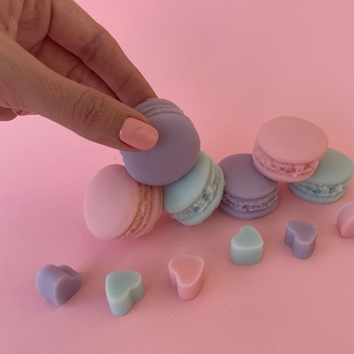 Jabón Recuerdito MINI MACARON caja con 2 piezas