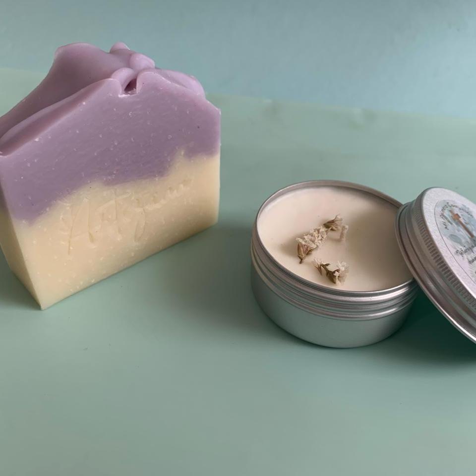 Kit recuerdito: jabón 100g + vela aromática 50g