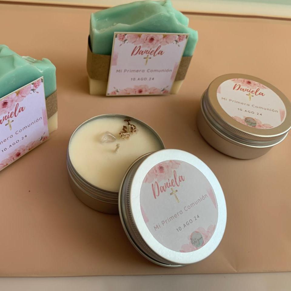 Kit recuerdito: jabón 100g + vela aromática 50g