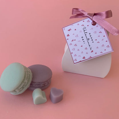 Jabón Recuerdito MINI MACARON caja con 2 piezas
