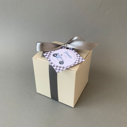 Kit recuerdito en caja: jabón 100g + vela aromática 50g + crema de manos