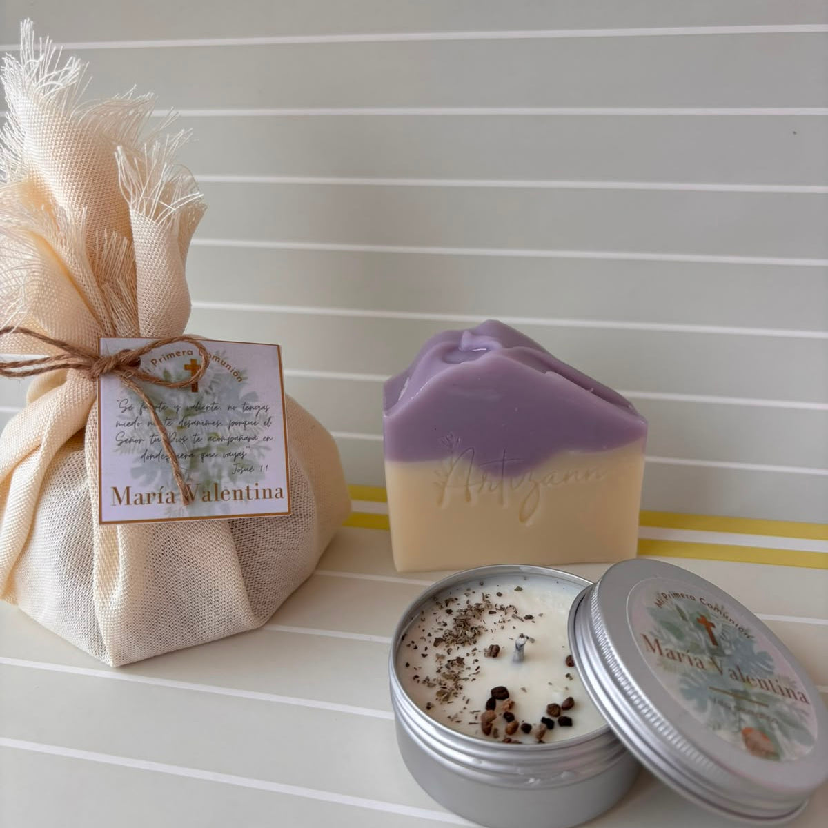 Kit recuerdito: jabón 100g + vela aromática 50g